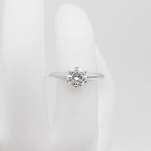Tiffany & Co 1.02ct GIA VS2 E Round Natural Diamond Platinum Wedding Ring
